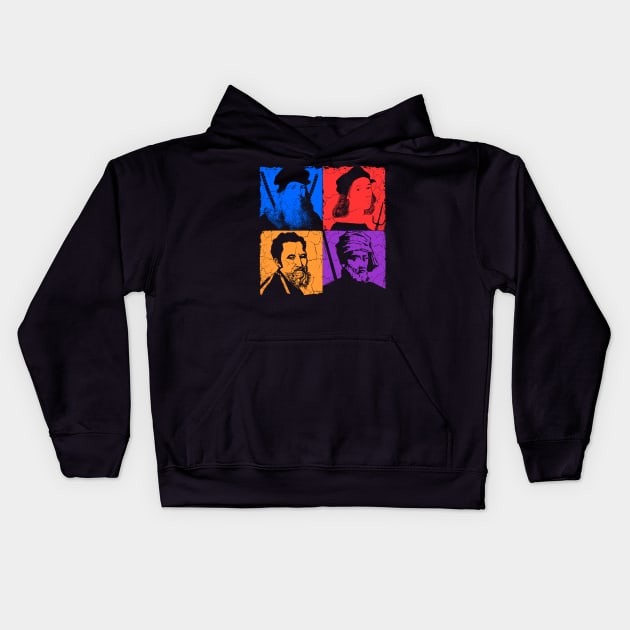 Renaissance Ninjas Kids Hoodie by emoryarts